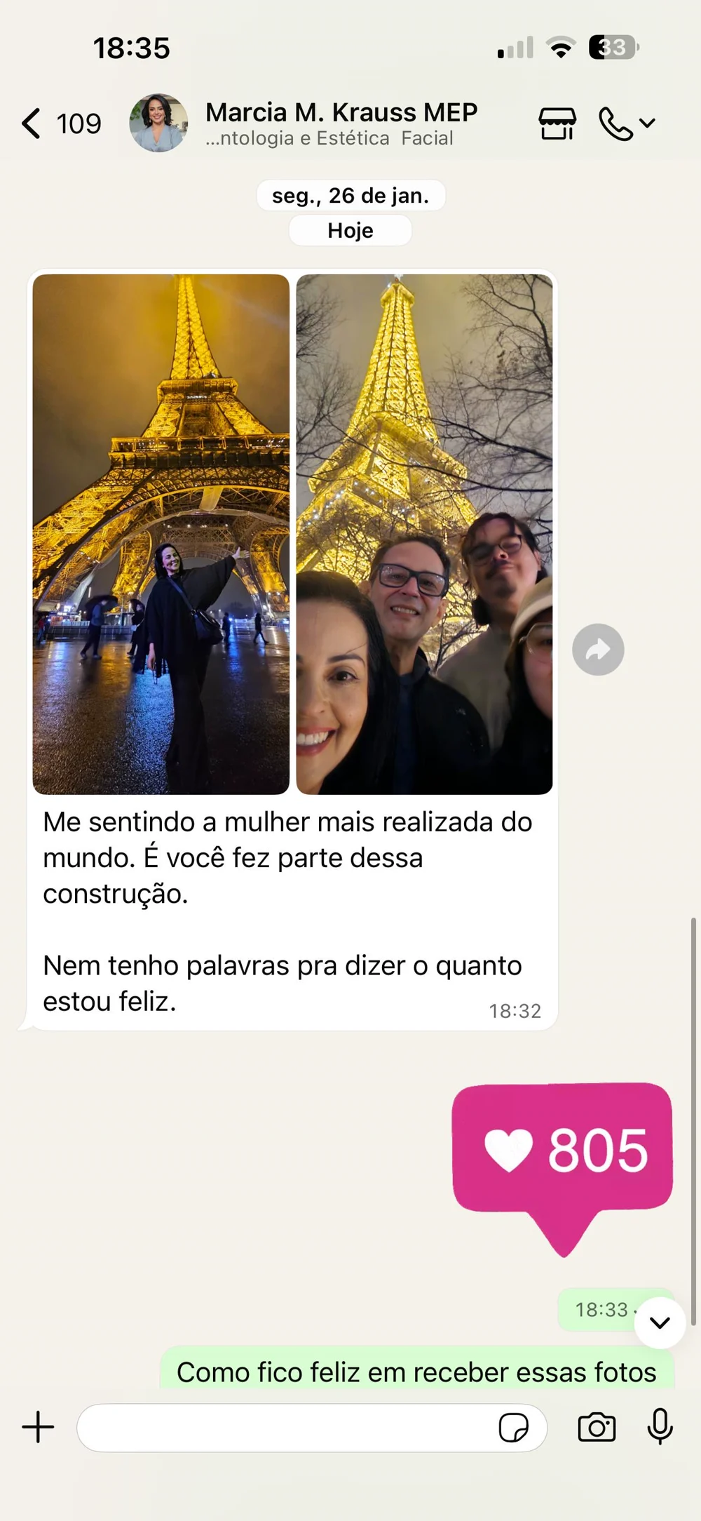 Mensagem enviada por Márcia M. Krauss sobre a experiência na mentoria MEP